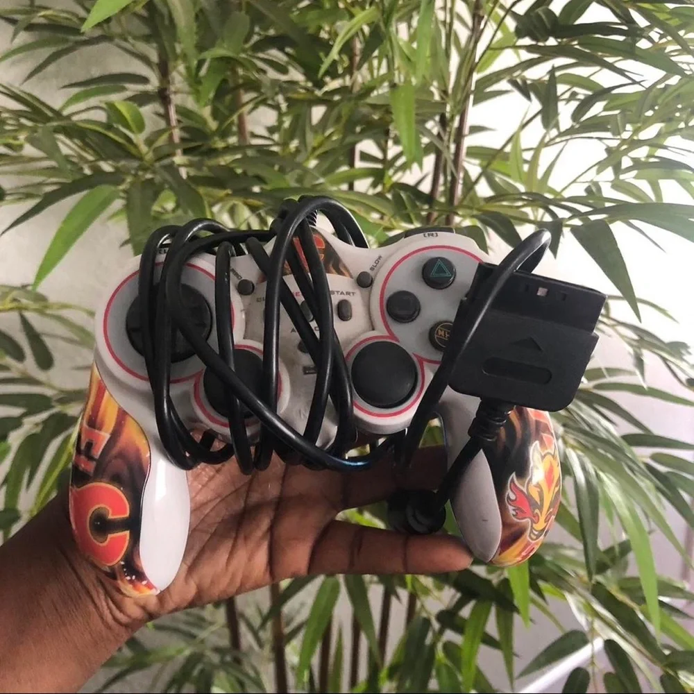 PlayStation 2 Controller Hockeypad Naki, PS2, NHL Calgary Flames Team Rare